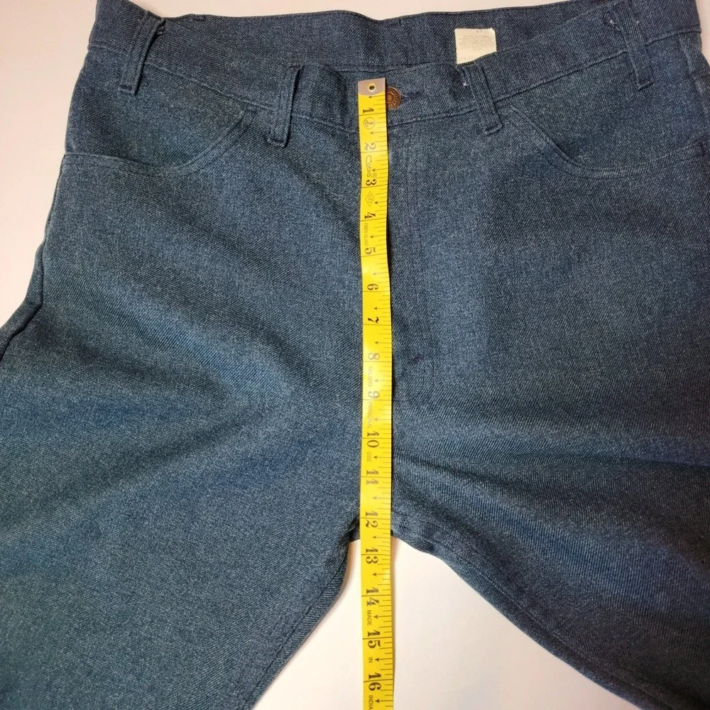 Vintage Levi's Action Slacks Men's 36x32 Blue Dacron Polyester Retro